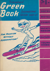 Green Book cover with woman water skiing
