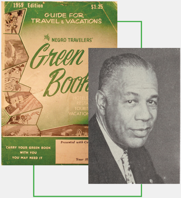 Green Book and headshot