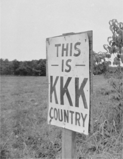 Sign that says This is KKK country