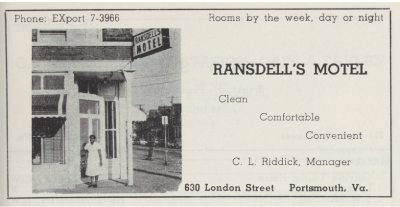 Ransdells Motel ad