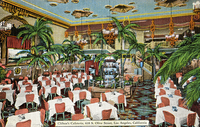 Drawing of Clifton's Cafeteria